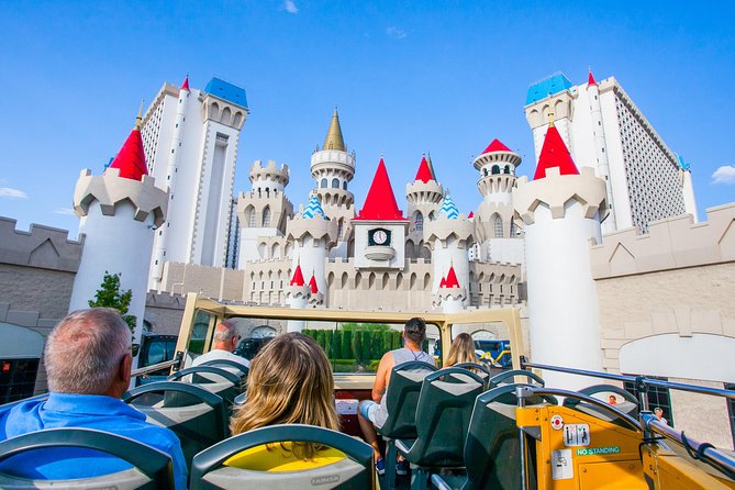 Big Bus Las Vegas: Hop-On Hop-Off Sightseeing Bus Tour - Treasure Island, Excalibur, and the Welcome sign: classic Vegas by the mile