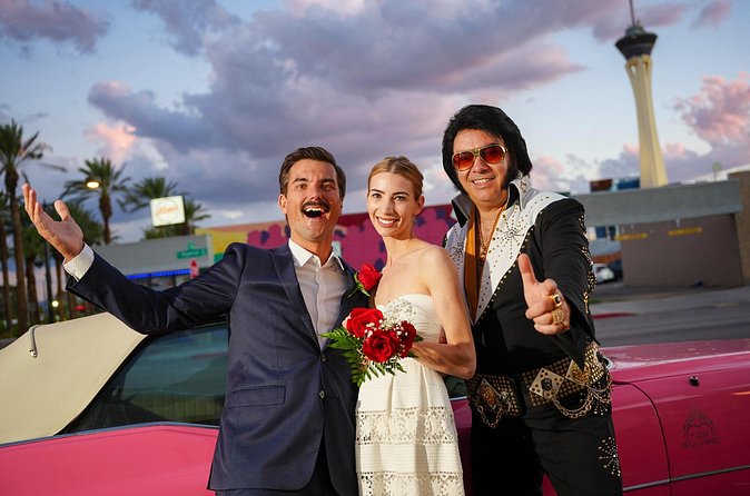 Elvis Wedding at The Little Vegas Chapel including Limousine Transportation - The Elvis ceremony: aisle serenade, Elvis vows, and the post-I-do song