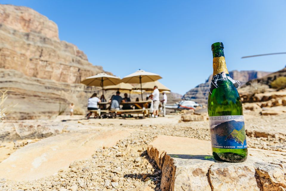 From Las Vegas: Grand Canyon Helicopter Tour with Champagne - Over the rim route: Lake and red rock views you can actually measure