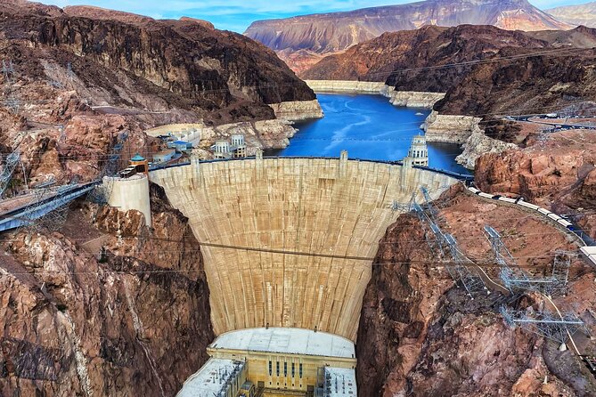 Hoover Dam Walk-On-Top Tour w/ Seven Magic Mountains & Vegas Sign - Black Canyon + the Memorial Bridge: the view that sells the tour