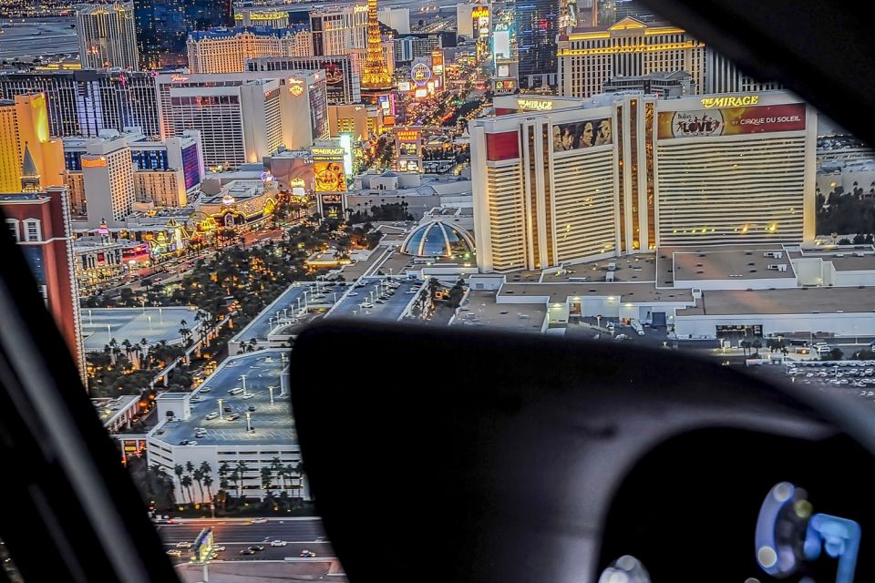 Las Vegas: Helicopter Night Flight over the Strip - Optional upgrade: Red Rock Canyon sunset landing (the “extra credit” move)