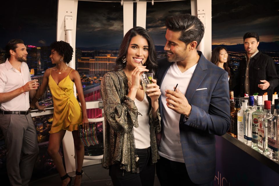 Las Vegas: High Roller Entry Ticket with In-Cabin Open Bar - Views at 550 Feet: Day Desert vs. Night Lights
