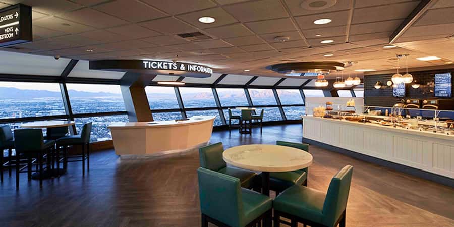 Las Vegas: STRAT Tower Observation Deck Ticket - Indoor deck: glass walls, climate control, and easy viewing